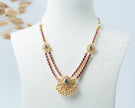 2-in-1 Reversible Ruby & Emerald Stone Flip Necklace