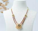 2-in-1 Reversible Ruby & Emerald Stone Flip Necklace