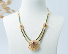 2-in-1 Reversible Ruby & Emerald Stone Flip Necklace