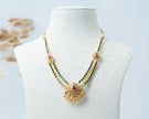 2-in-1 Reversible Ruby & Emerald Stone Flip Necklace