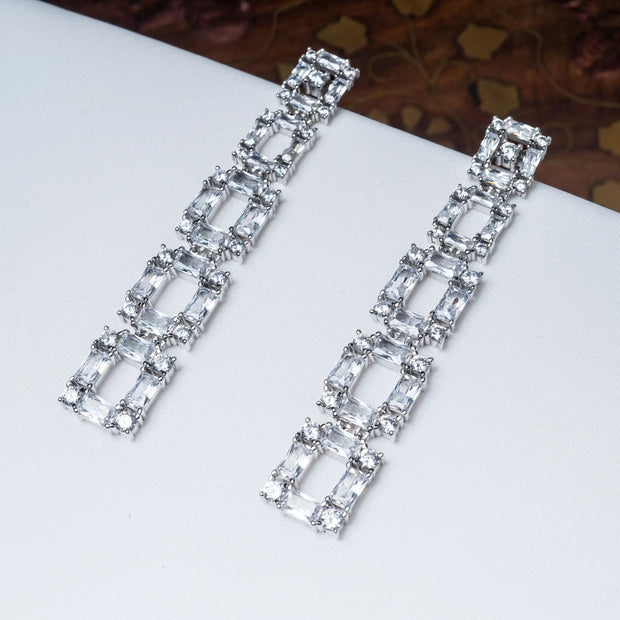 Dualeigh CZ Earrings in 925 Premium Silver Jewelry for Women