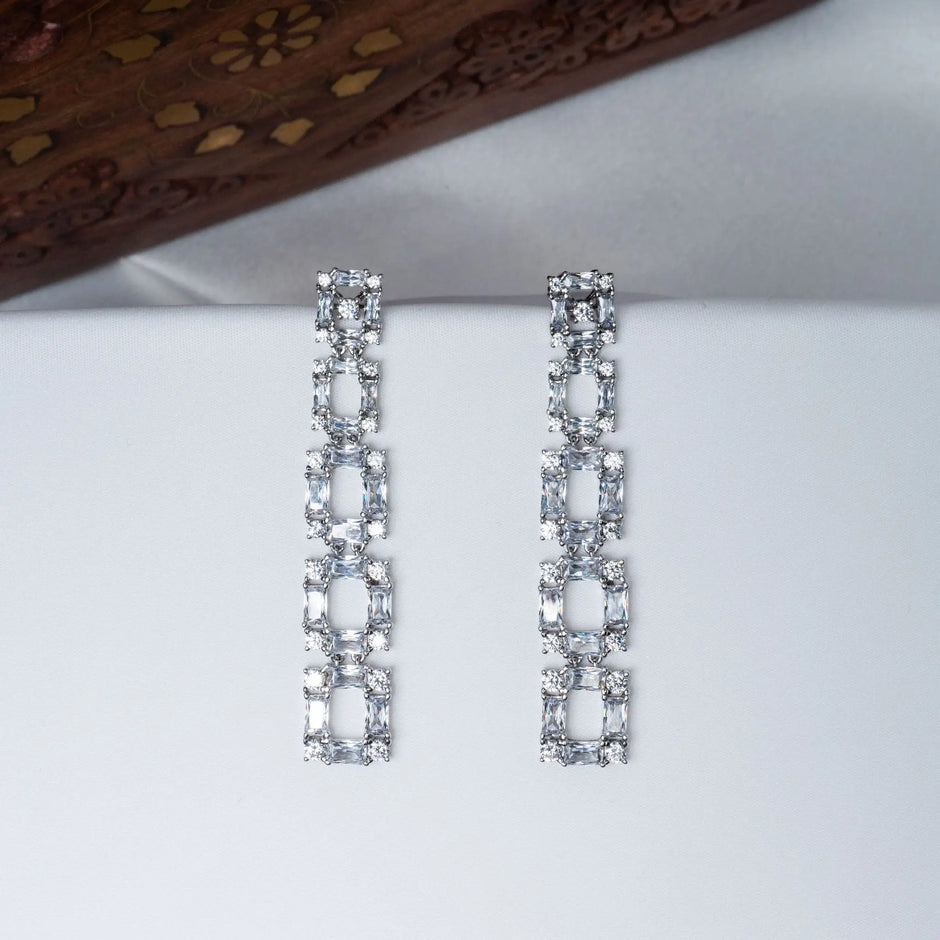 Dualeigh CZ Earrings in 925 Premium Silver Jewelry for Women