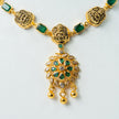 Emerald Lakshmi Gold Plated 925 Silver Long Necklace with Pendant