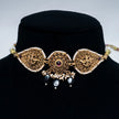 925 Premium Silver EW Dual Leaf Choker Necklace