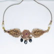 925 Premium Silver EW Dual Leaf Choker Necklace