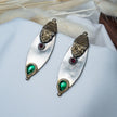 Stylish Egyptian Dual Tone Hanging Earrings in 925 Premium Silver Jewelry for Women
