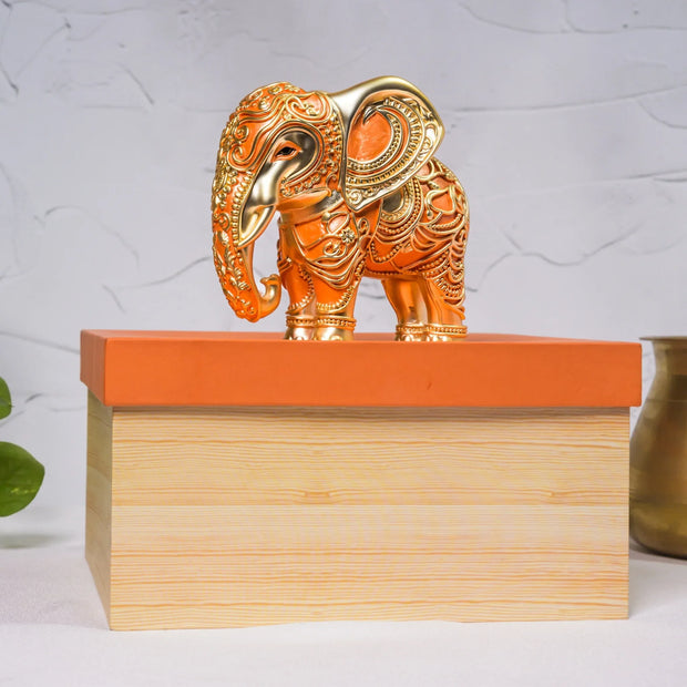 Elephant majestic Orange - Varenya Galleria