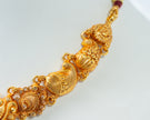 Lakshmi Temple Gold-Plated Choker with Green Beads