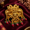 Royal Narasimha 925 Sterling Silver Gold Polished Traditional Temple Pendant