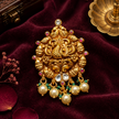 Royal Peacock 925 Sterling Silver Gold Polished Traditional Pendant