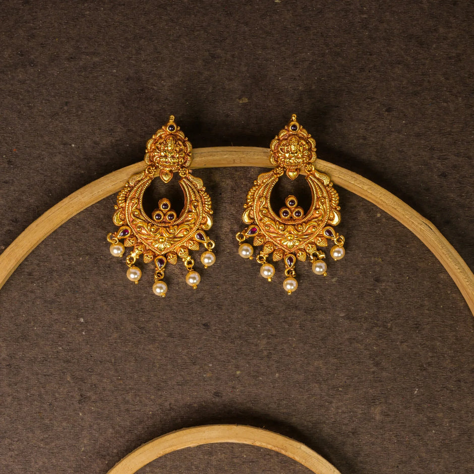 Gold Chandbali - Varenya Galleria
