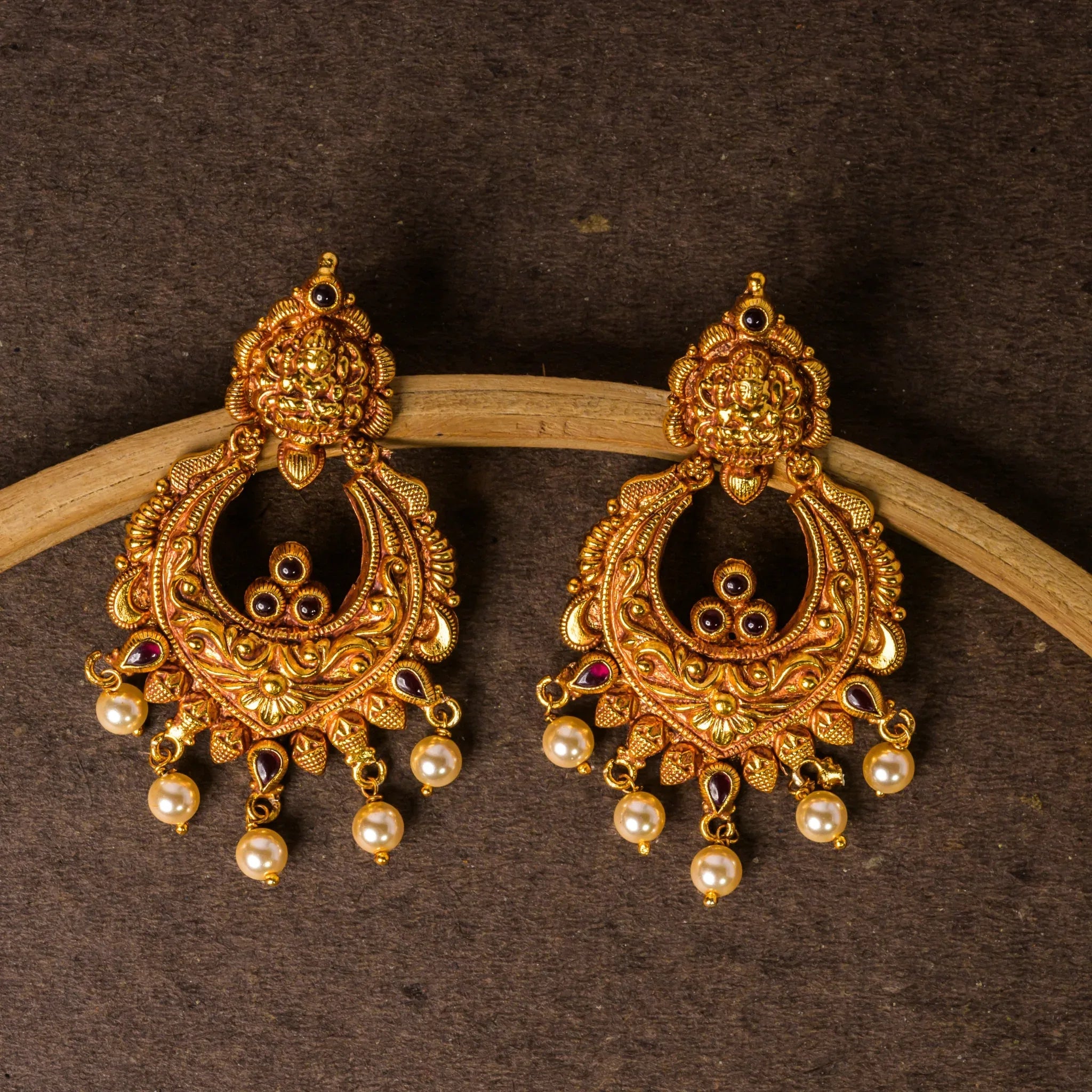 Gold Chandbali - Varenya Galleria