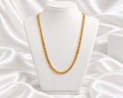 Classic Gold Tone Curb Chain Necklace