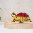 Gold tortoise wth diamond M - Varenya Galleria