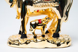 925 Premium Silver Gold Matte Cow with Calf Medium Idol