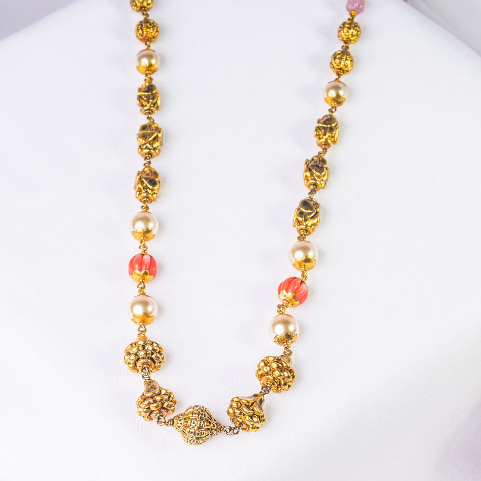 Gold Pmkn Pearl Singline