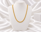Classic Gold Tone Twisted Rope Chain Necklace