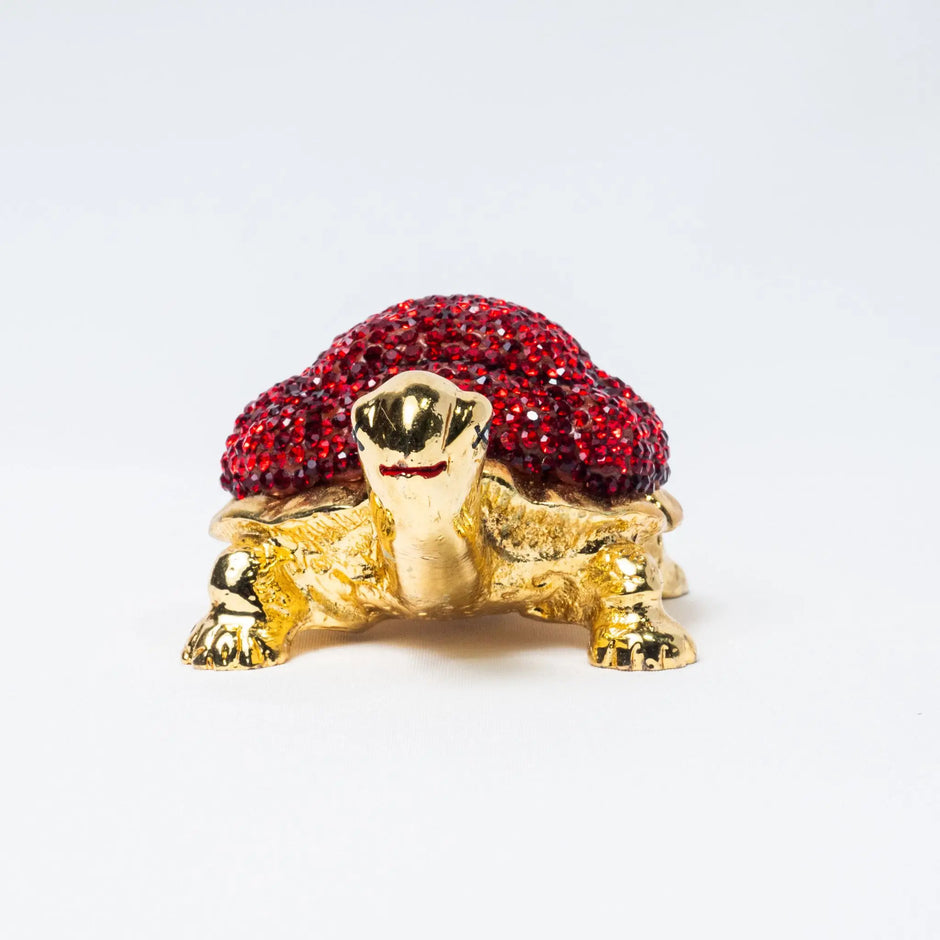 925 Premium Silver Gold Tortoise with Diamond Small Idol
