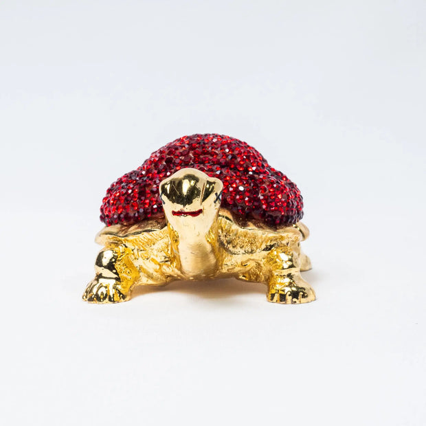 925 Premium Silver Gold Tortoise with Diamond Small Idol