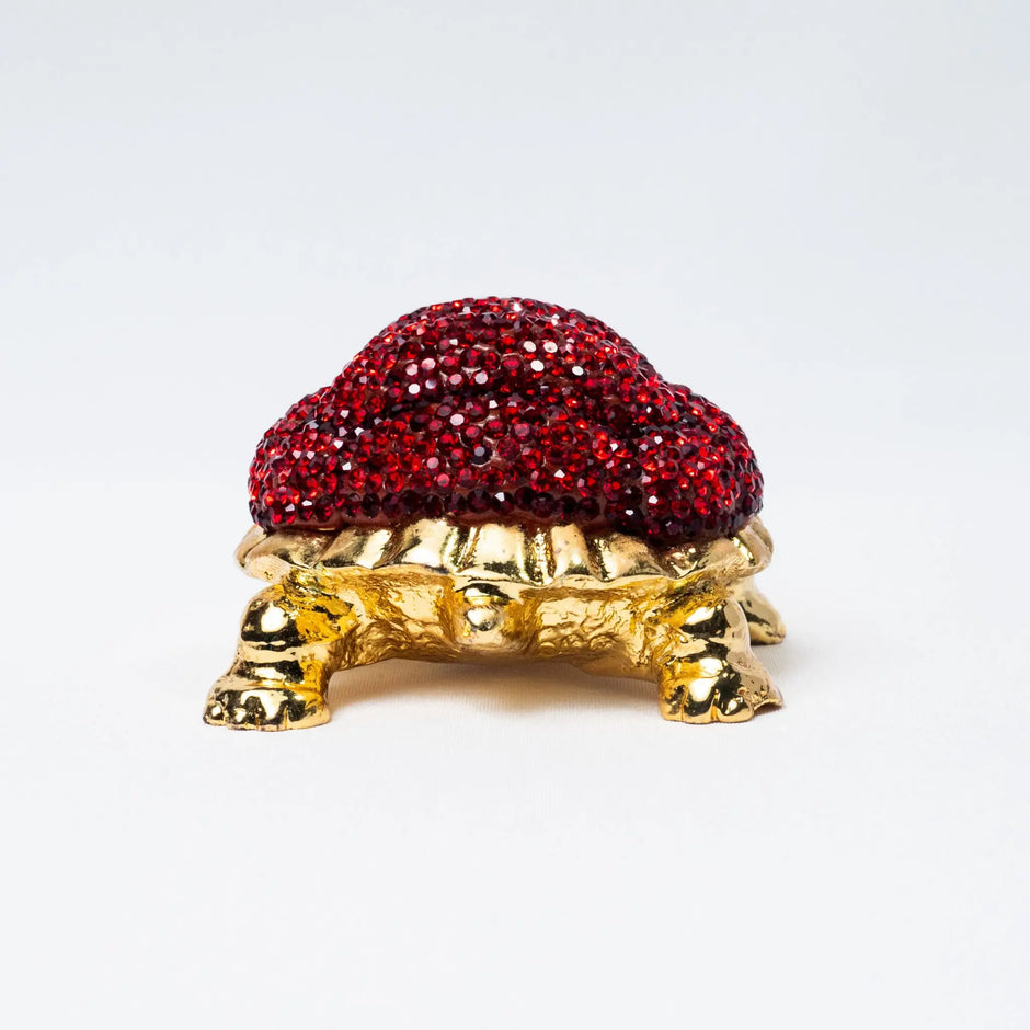 925 Premium Silver Gold Tortoise with Diamond Small Idol