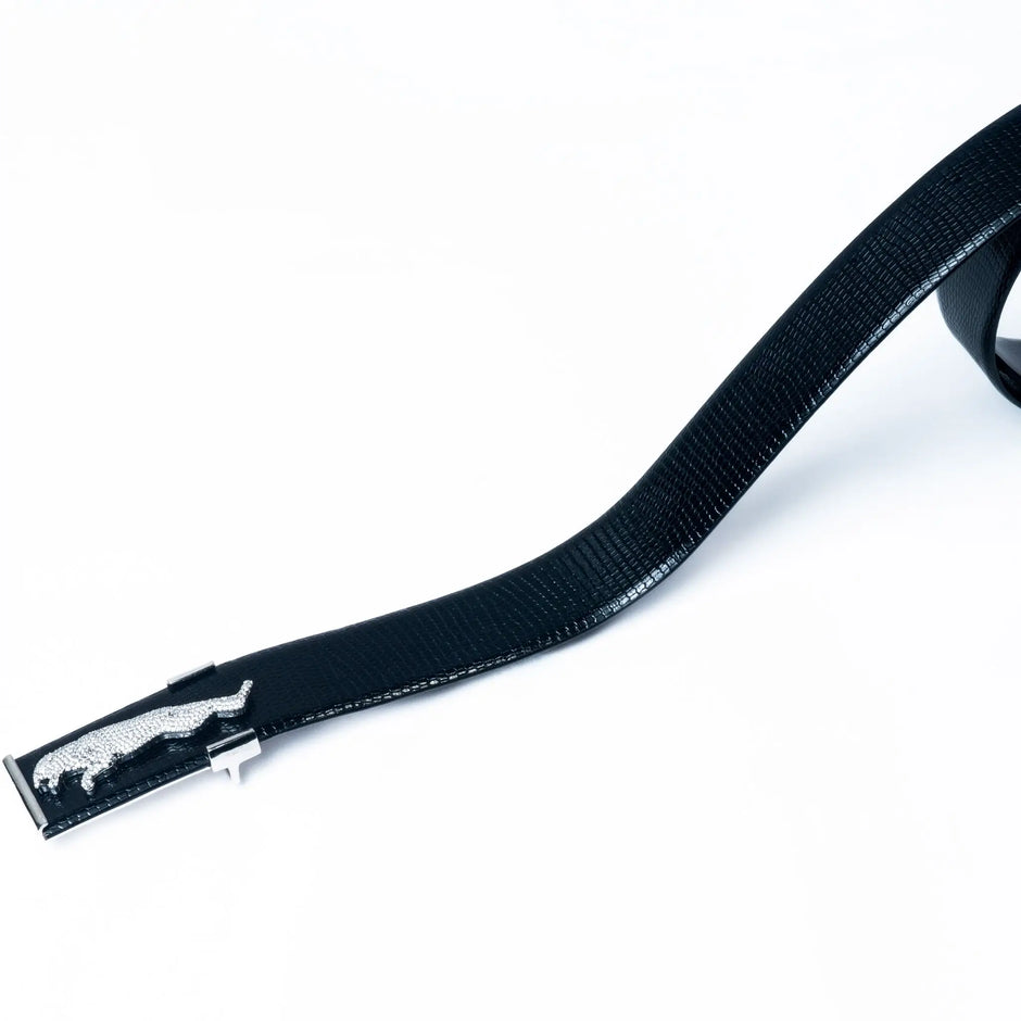 925 Premium Silver Jaguar CZ Belt with Buckle