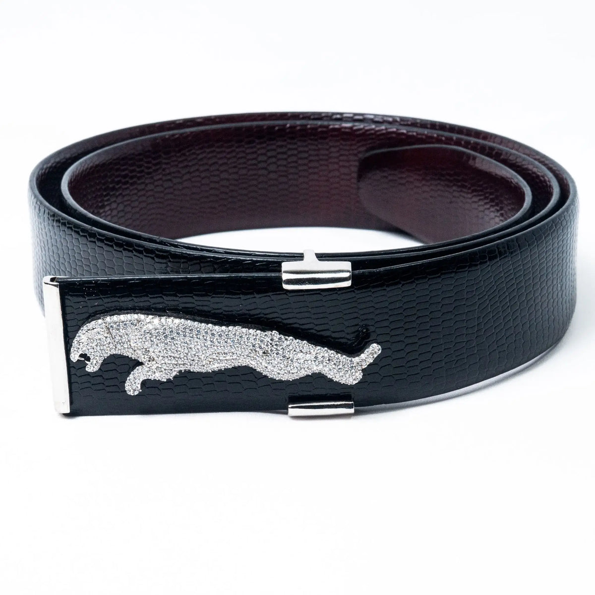 925 Premium Silver Jaguar CZ Belt with Buckle