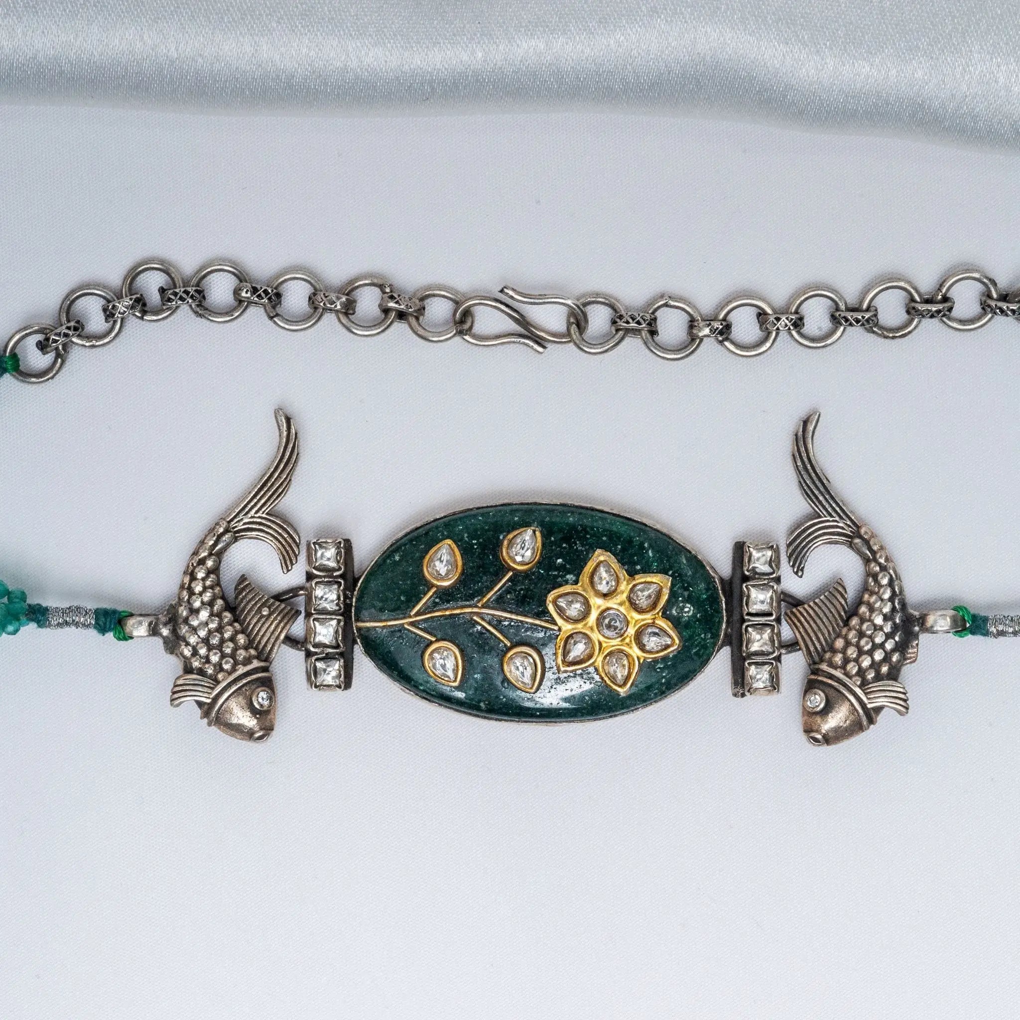Royal Jaipur 925 Premium Jedamatsya Silver Choker