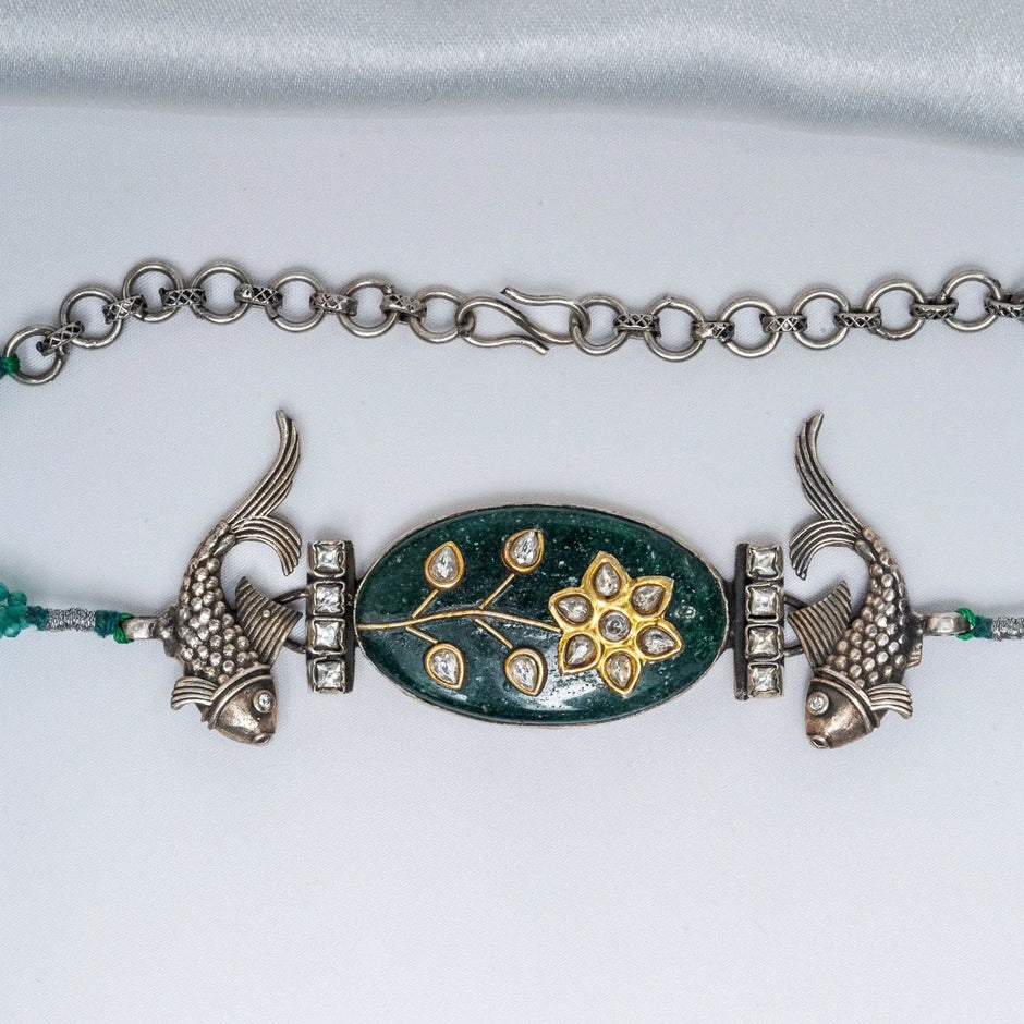 Royal Jaipur 925 Premium Jedamatsya Silver Choker