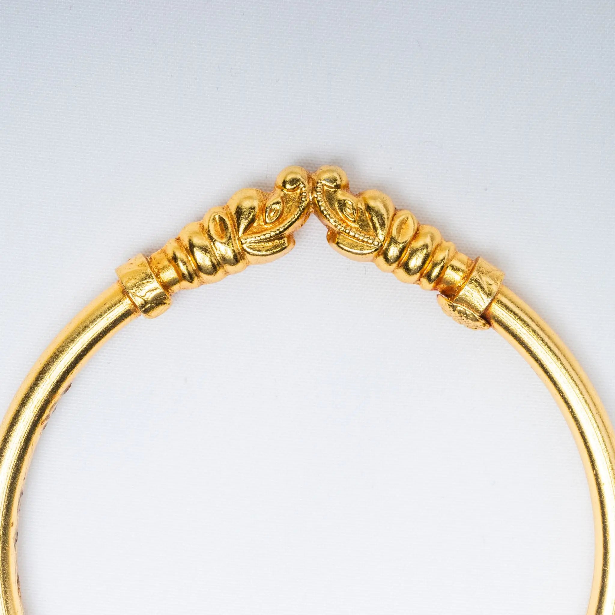 925 Premium Silver Traditional Gold Finish Kada Bangle