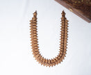 Lakshmi Coin Gold-Plated 925 Sterling Silver Temple Necklace with Ruby Stones