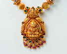 Lakshmi Gundu Antique Gold-Plated Temple Necklace