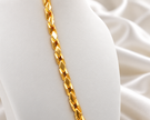 Gold Tone Diamond-Shaped Link Chain Necklace