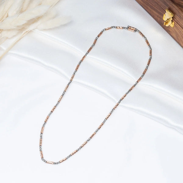 925 Premium Silver Magnetic Dokiya Rose Gold Neck Chain