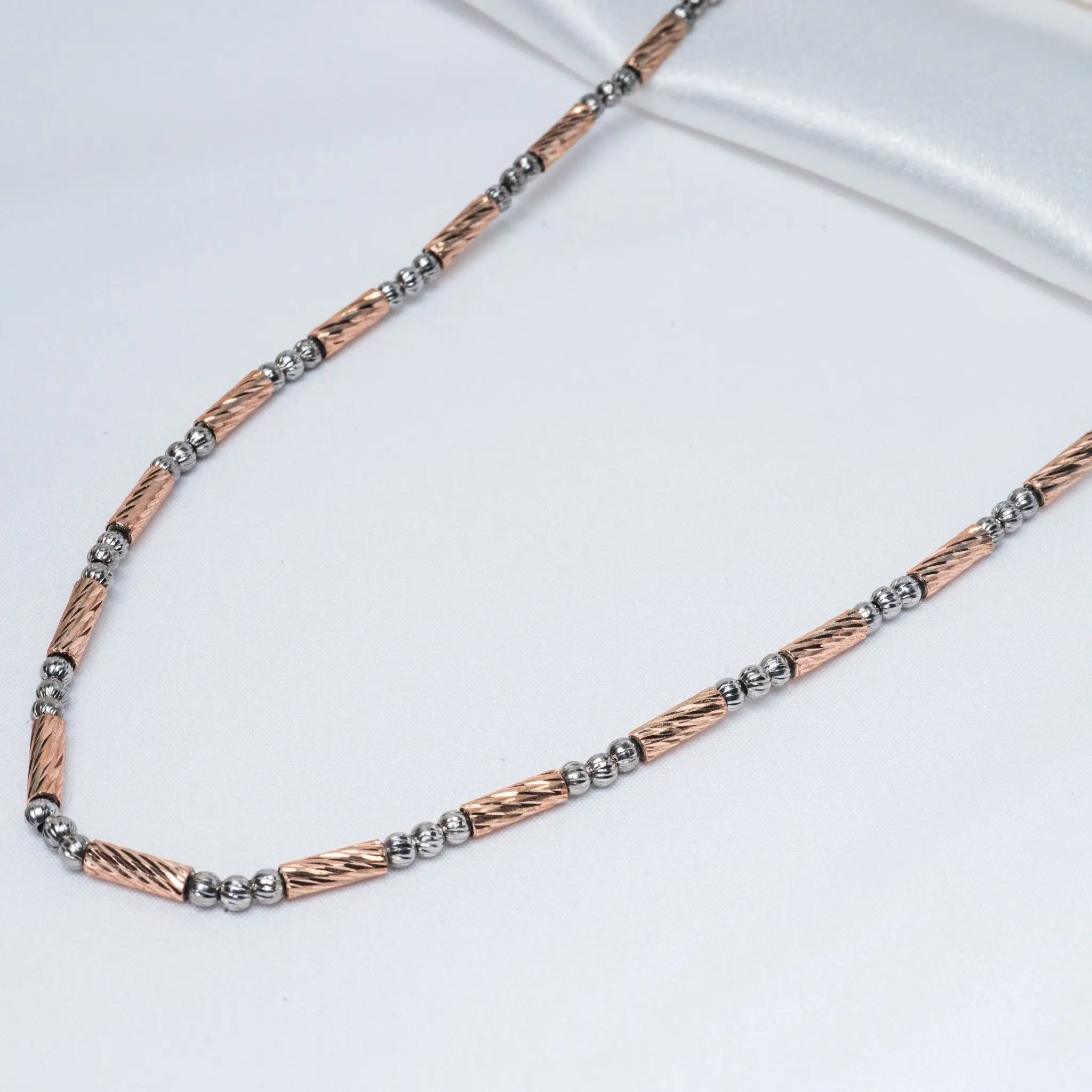 925 Premium Silver Magnetic Dokiya Rose Gold Neck Chain
