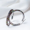 Mesh Color CZ Bali Earrings in 925 Premium Silver Jewelry for Women