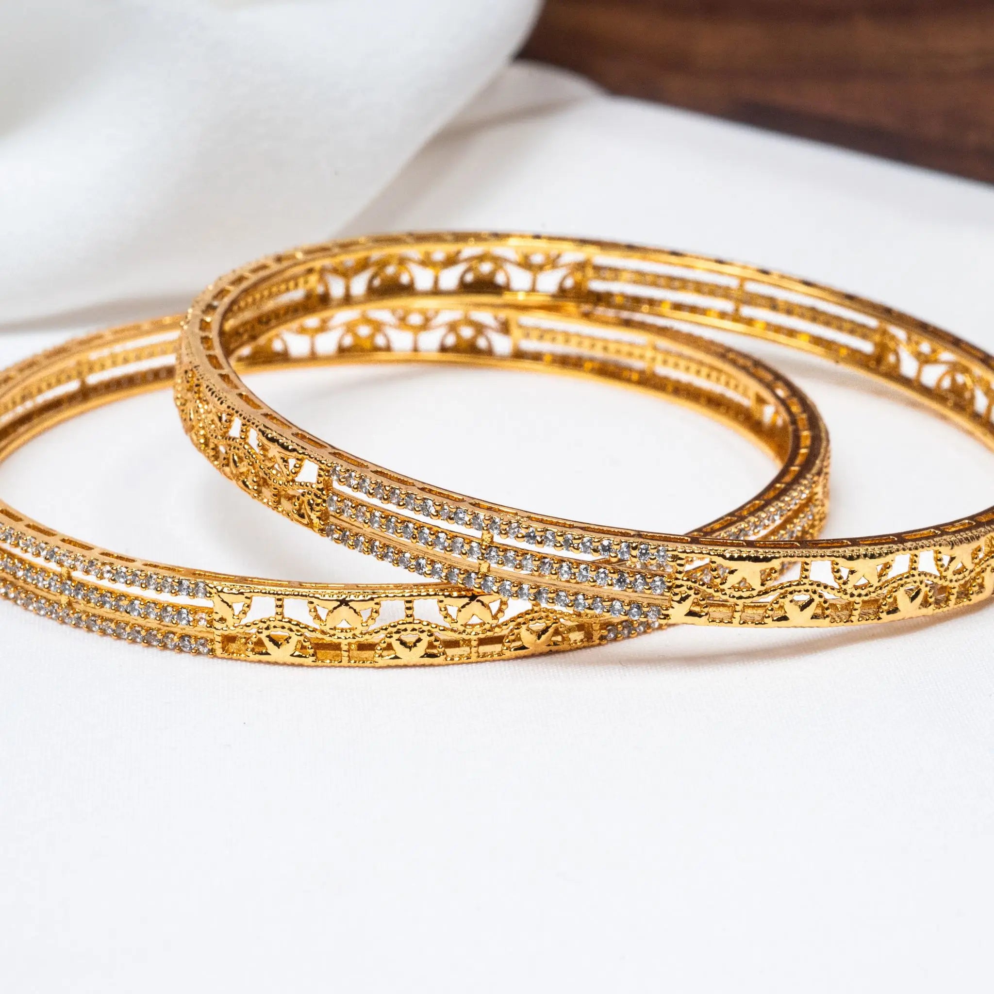 925 Premium Silver Narrow CZ Fence Bangle