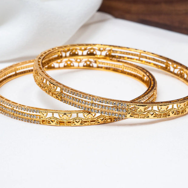 925 Premium Silver Narrow CZ Fence Bangle