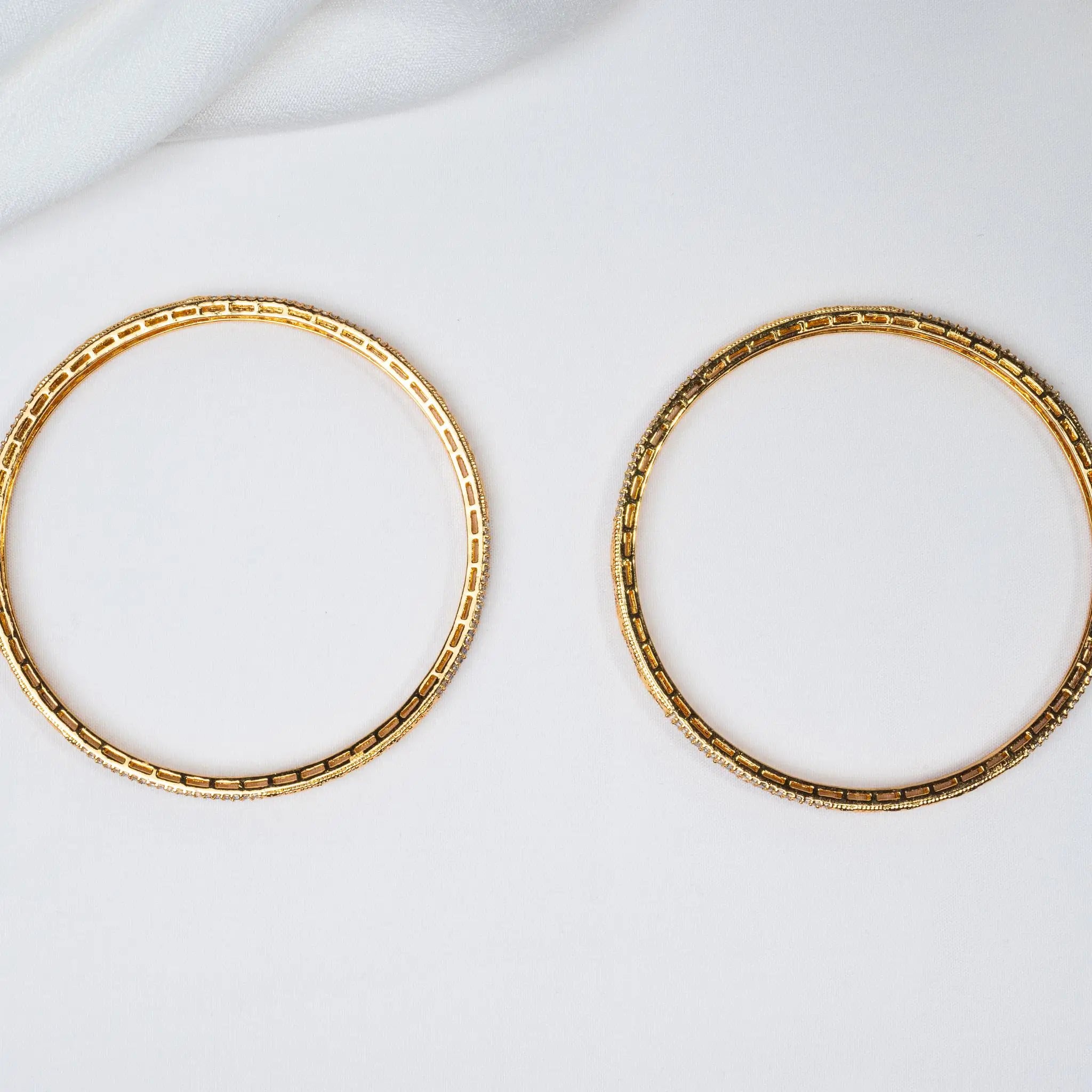 925 Premium Silver Narrow CZ Fence Bangle
