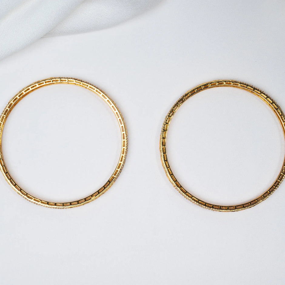 925 Premium Silver Narrow CZ Fence Bangle