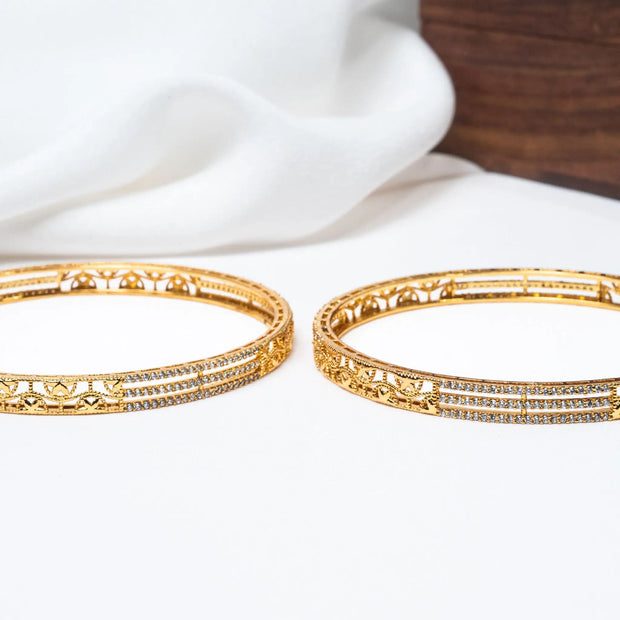 925 Premium Silver Narrow CZ Fence Bangle