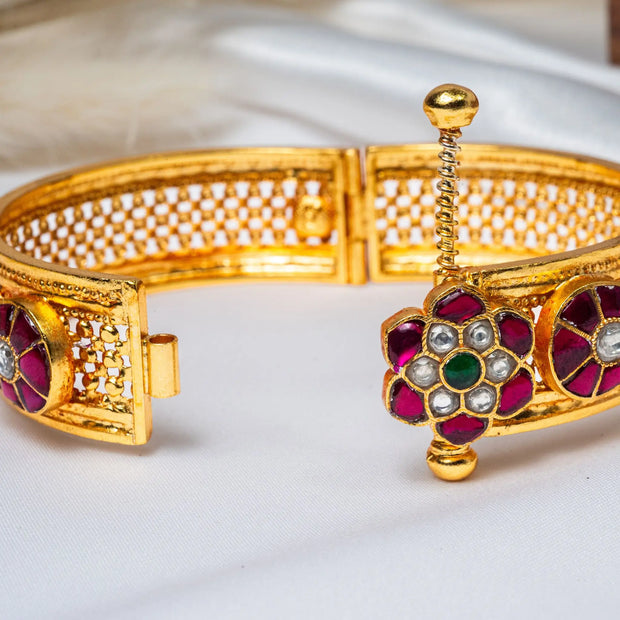 925 Premium Silver P35 Gold Finish Bangle