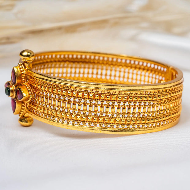 925 Premium Silver P38 Gold Finish Bangle