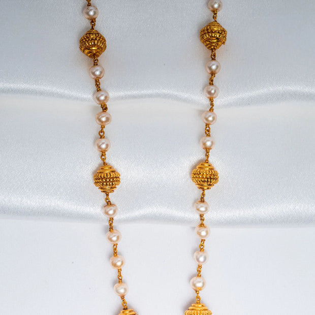 925 Premium Silver Pearl Gund Necklace