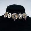 925 Premium Silver Pearl Oval Choker Set Jewelry