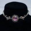 Pink Stone Fish Choker Necklace Set in 925 Premium Silver Jewelry for Women