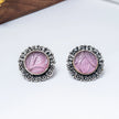 Pink Stone Fish Choker Necklace Set in 925 Premium Silver Jewelry for Women