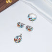 Porcelain Air Pendant Set in 925 Premium Silver Jewelry for Women