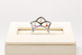 Queen's Crown 925 Sterling Silver Multicolor Stone Designer Ring