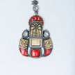 925 Premium Silver Redquoise Dual Tone Hanging Earrings