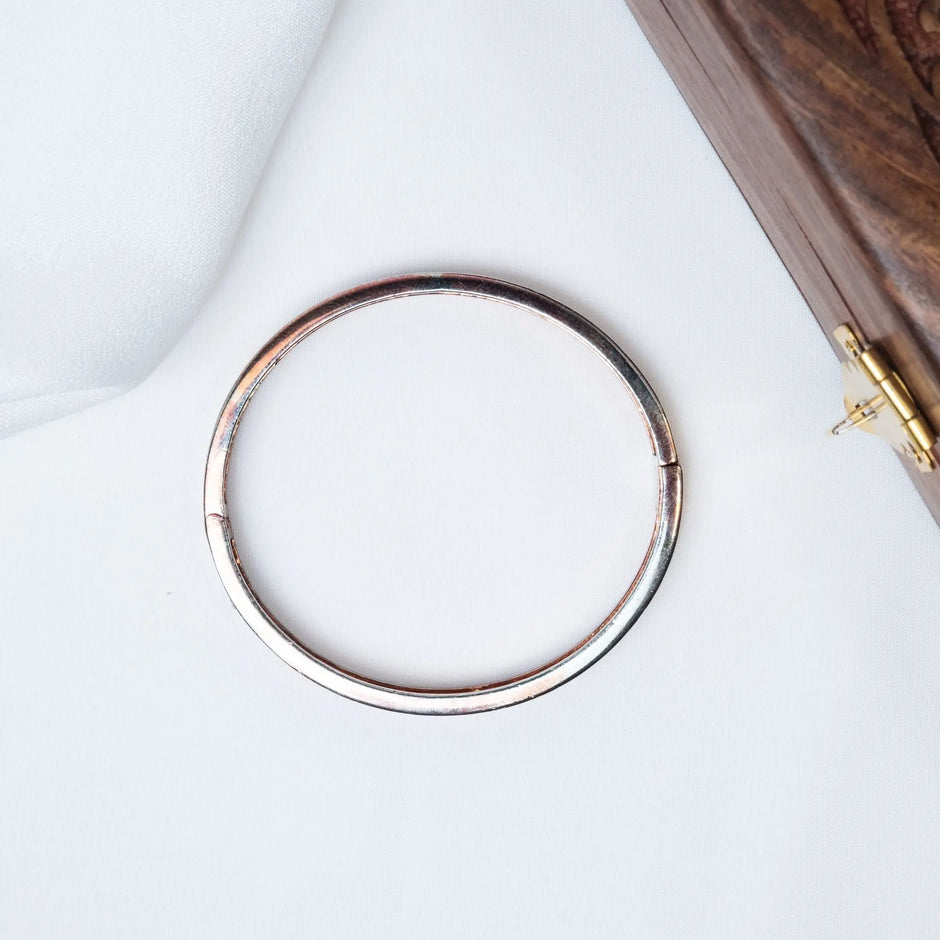 Rose Gold Italian Kada in 925 Premium Silver Jewelry